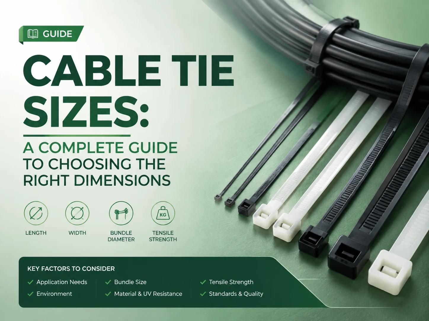 Cable Tie Sizes: A Complete Guide to Choosing the Right Dimensions