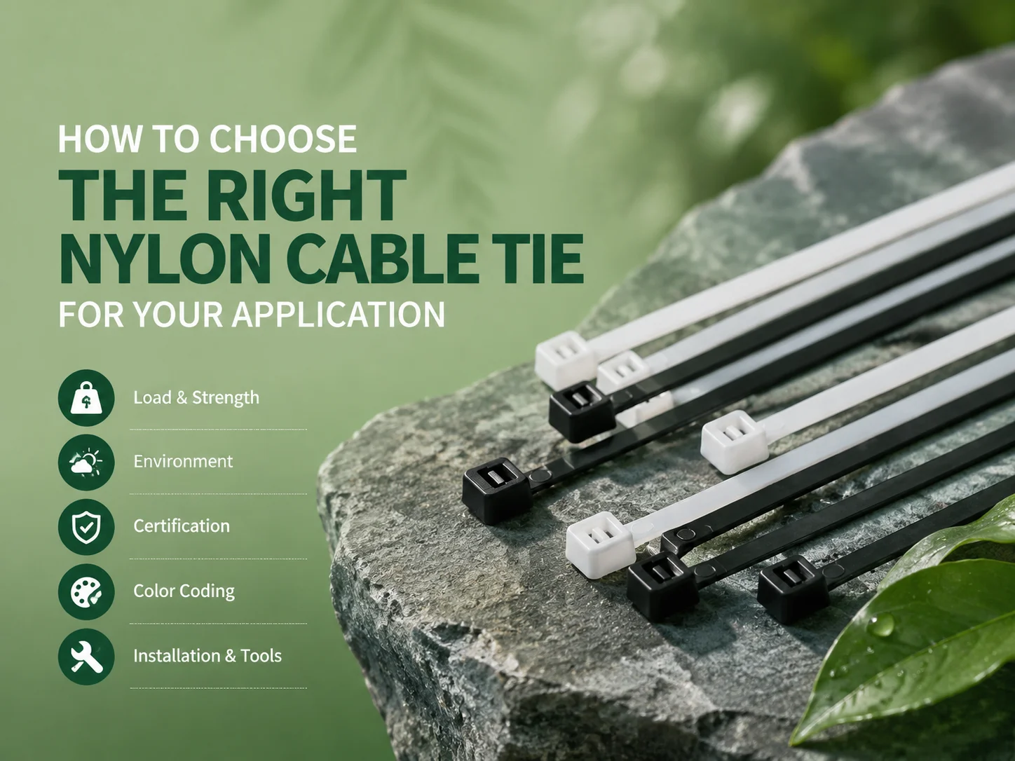 Choosing the Right Nylon Cable Tie for Your Application
