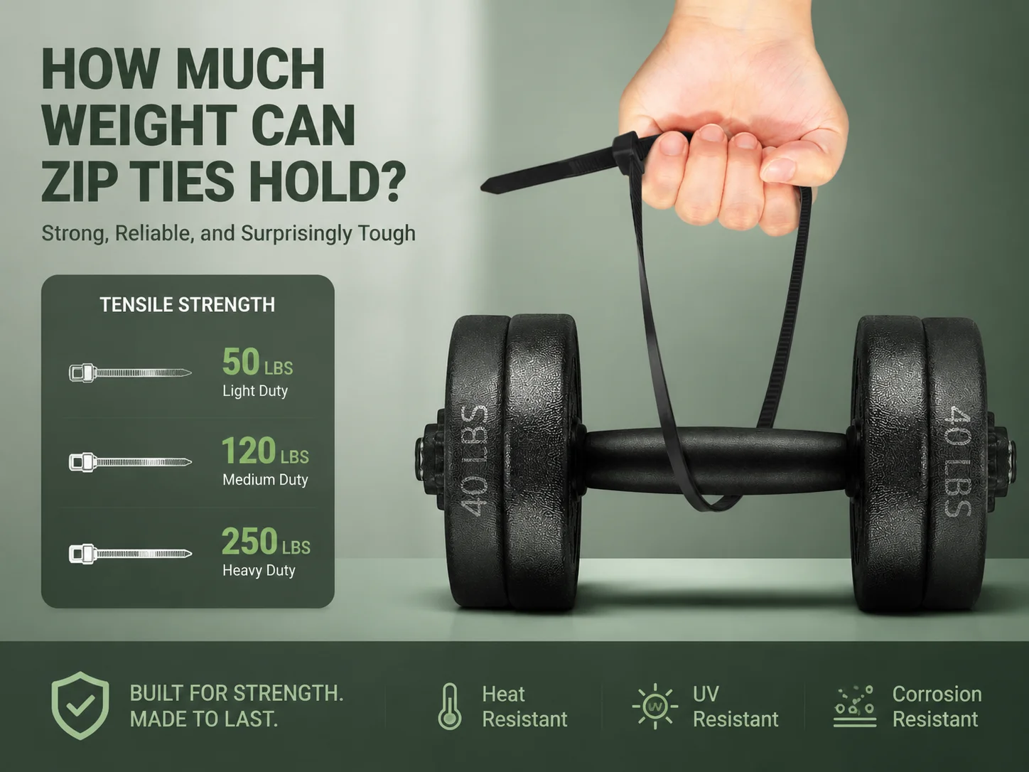 How Much Weight Can Zip Ties Hold?