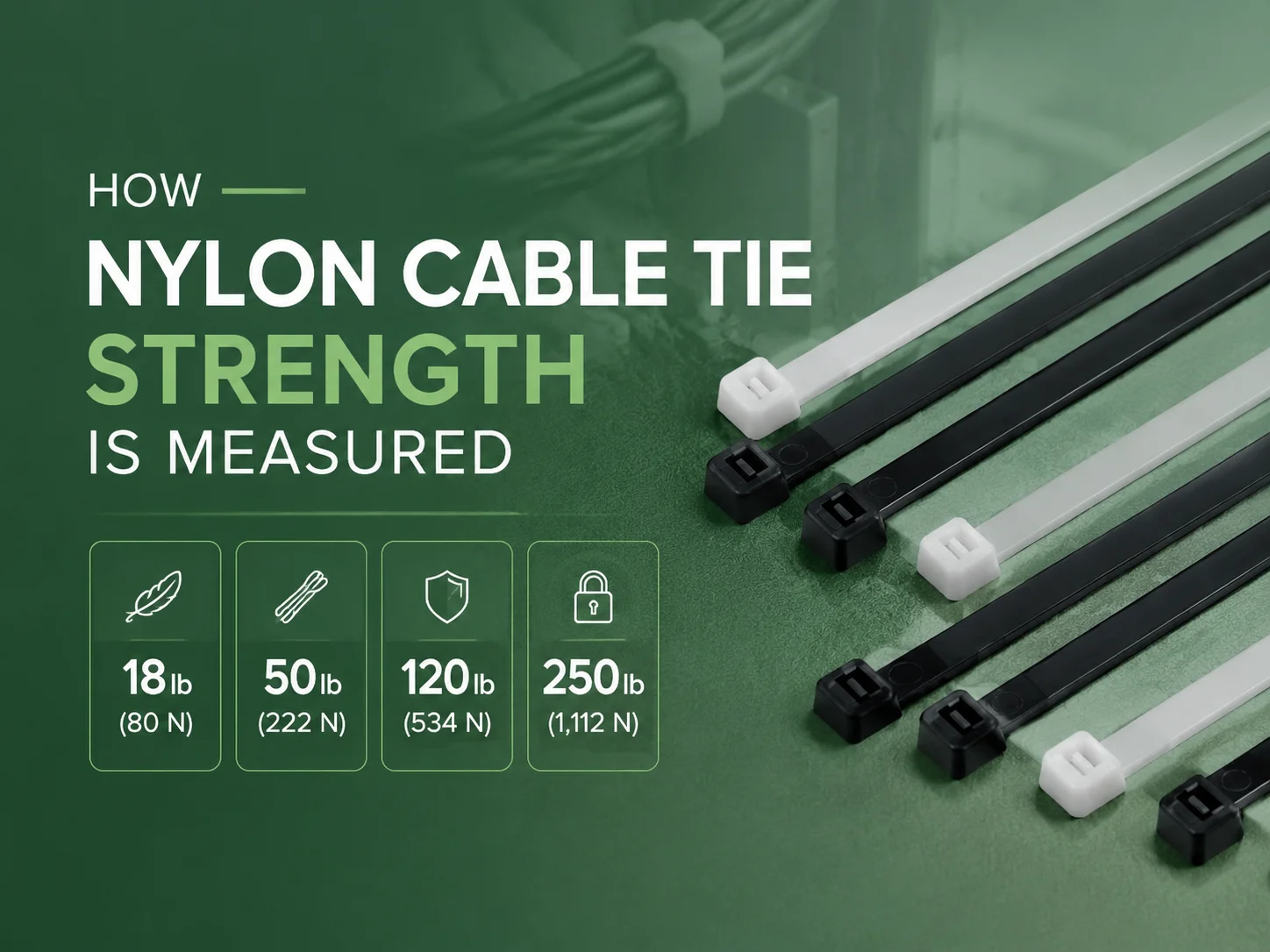 How Nylon Cable Tie Strength Is Measured and What the Numbers Mean