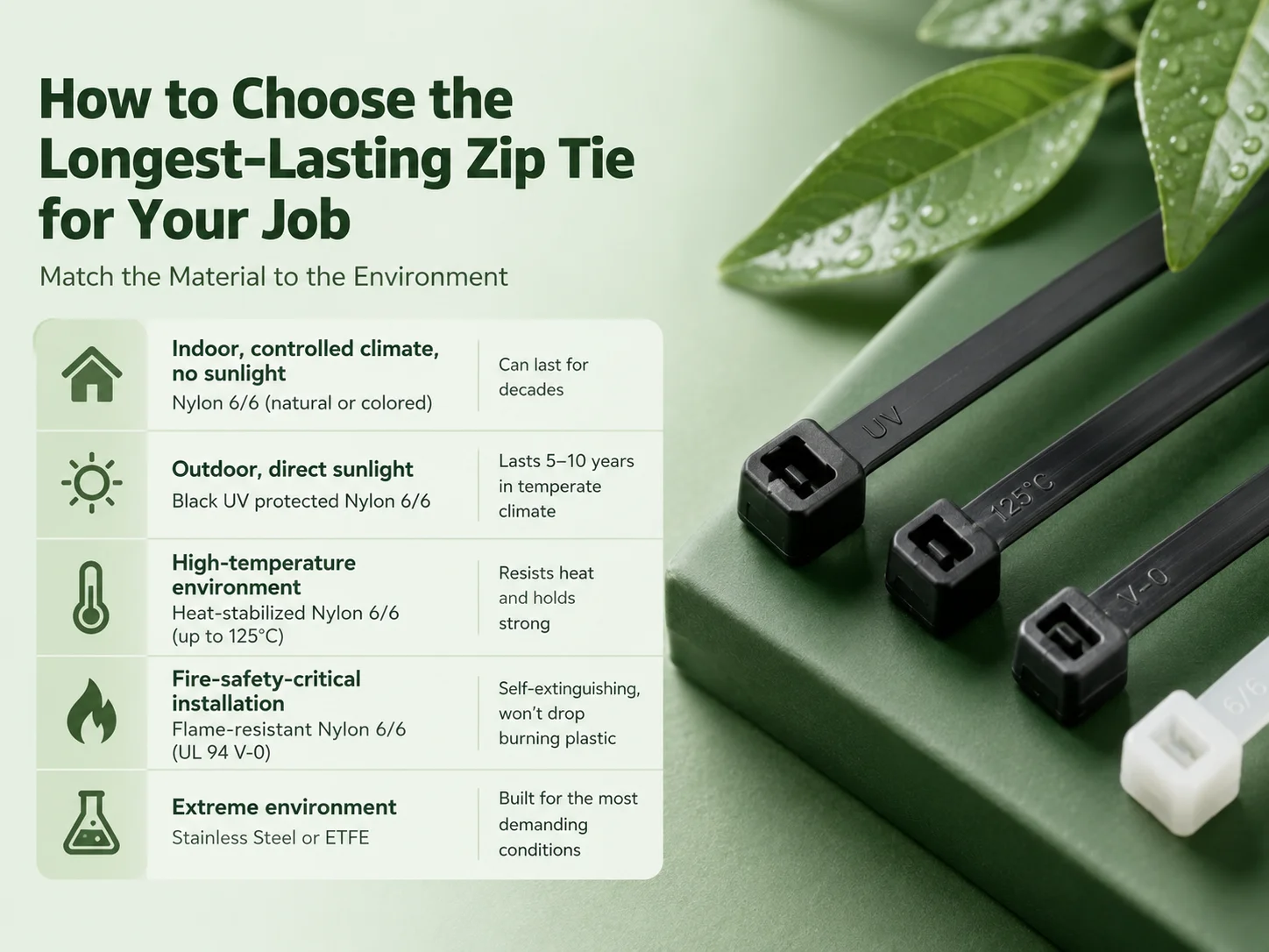 How to Choose the Longest‑Lasting Zip Tie for Your Job