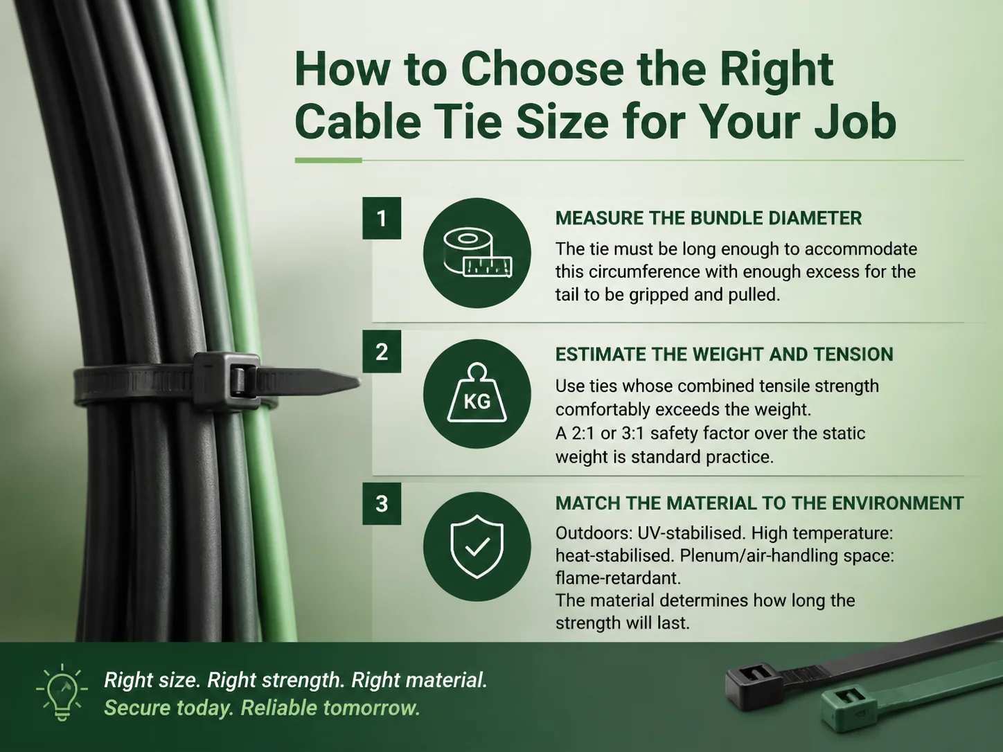 How to Choose the Right Cable Tie Size for Your Job