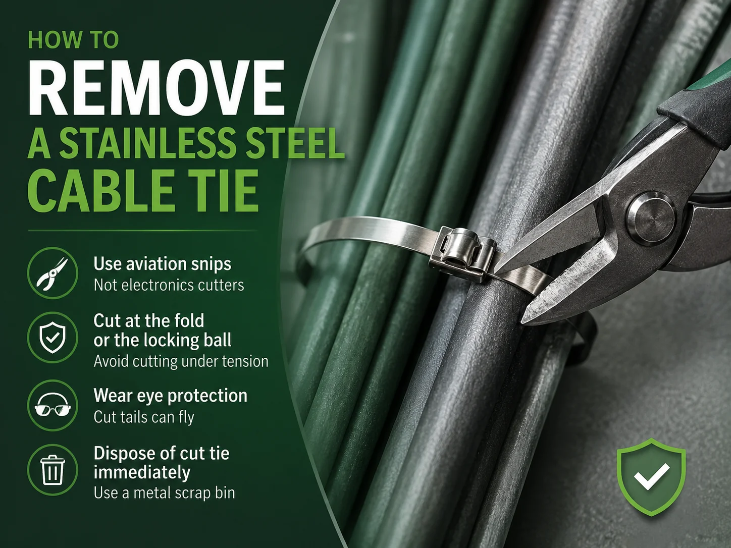 How to Remove a Stainless Steel Cable Tie