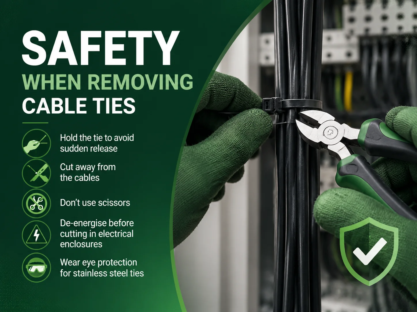 Safety When Removing Cable Ties