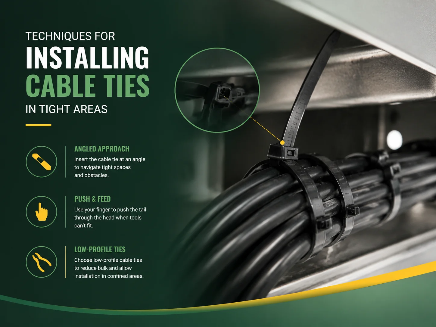 Techniques for Installing Cable Ties in Tight Areas