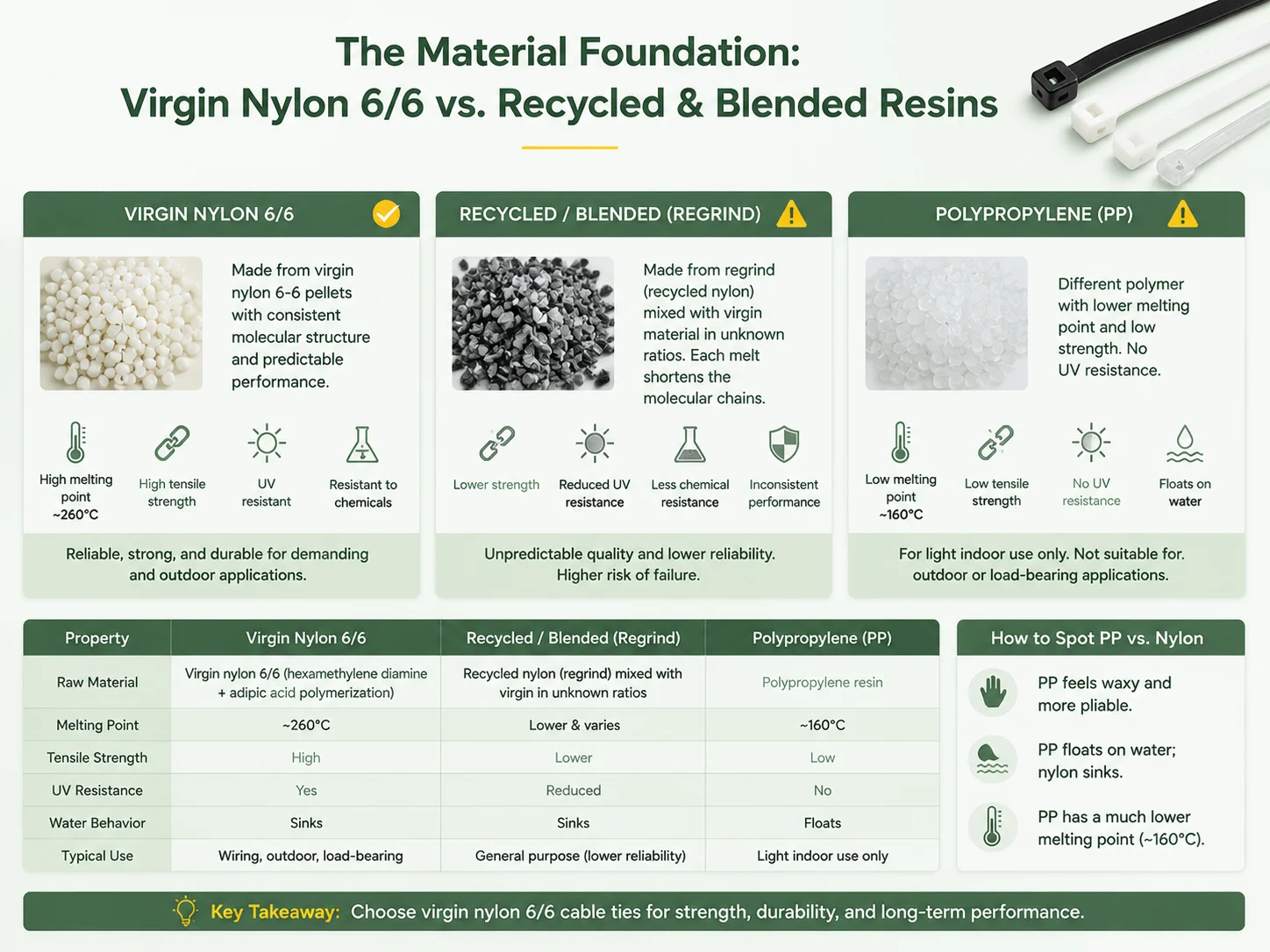 The Material Foundation Virgin Nylon 6 6 vs. Recycled and Blended Resins