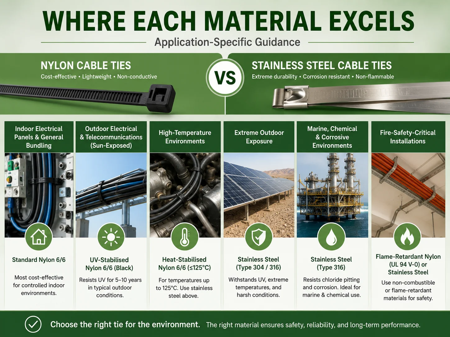Where Each Material Excels Application‑Specific Guidance
