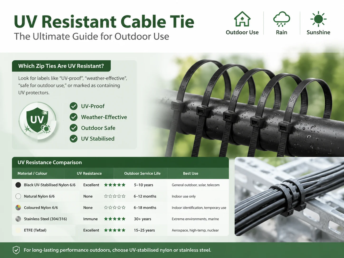 Which Zip Ties Are UV Resistant