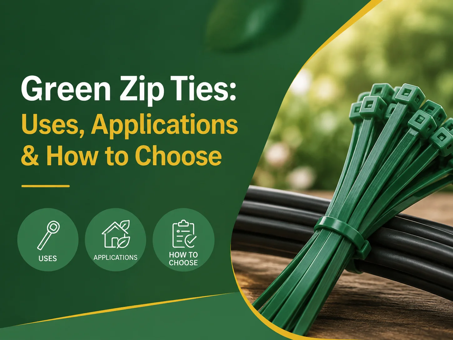 Green Zip Ties: Uses, Applications & How to Choose