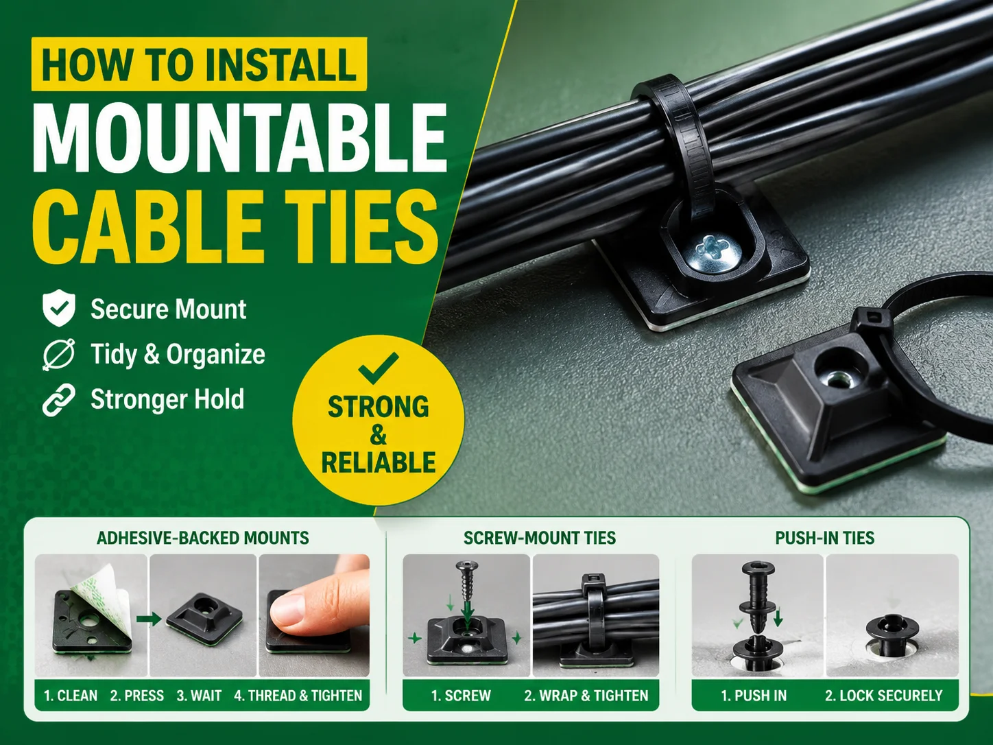 How to Install Mountable Cable Ties