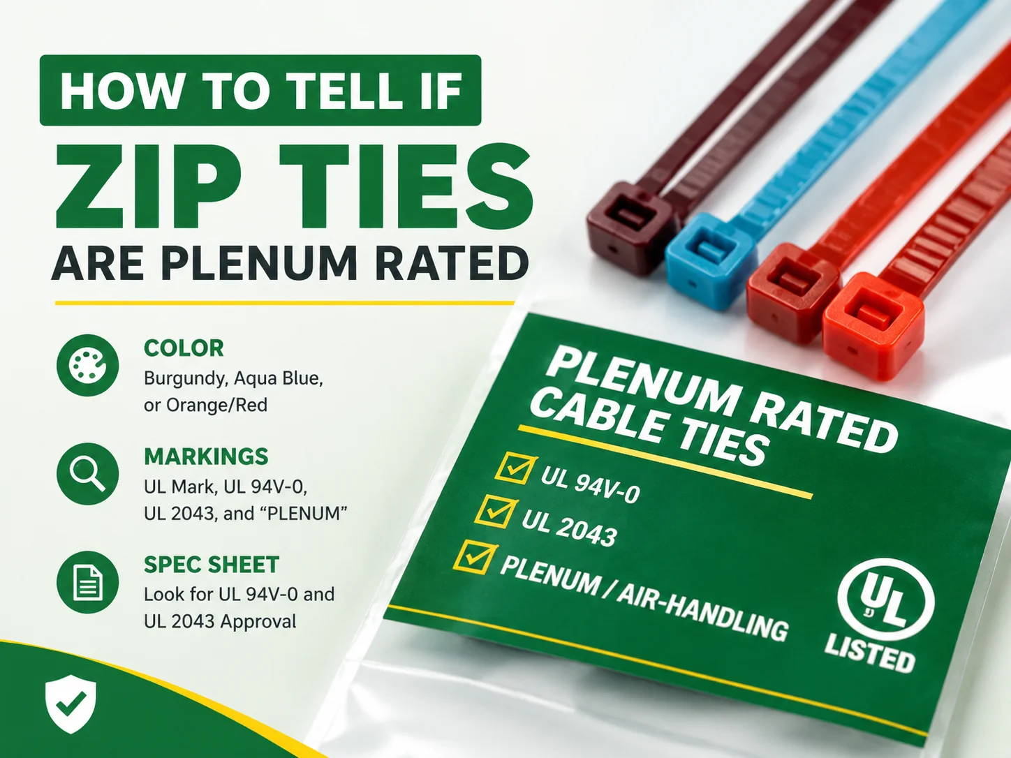 How to Tell If Zip Ties Are Plenum Rated