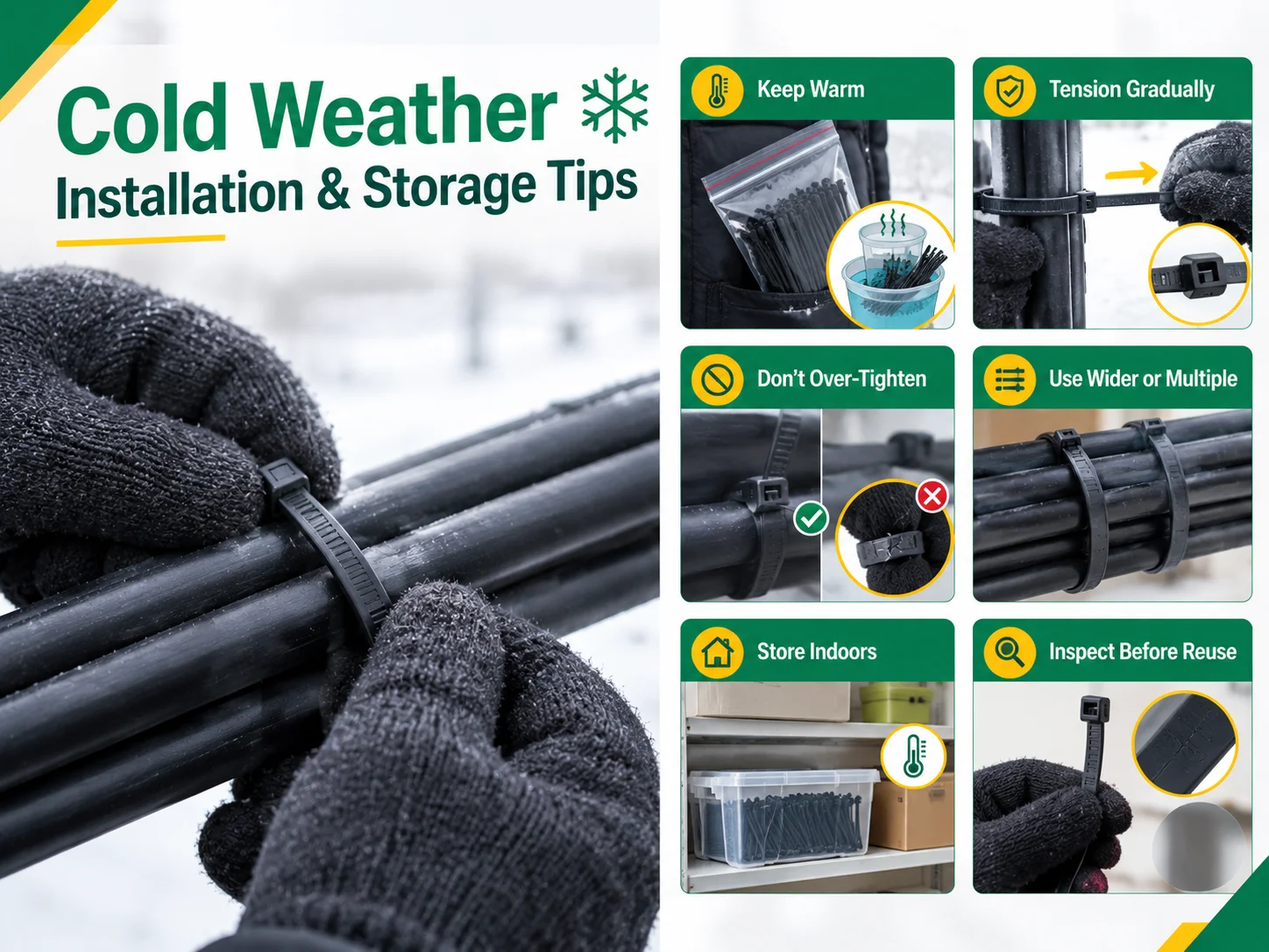 Installation and Storage Tips for Cold Weather