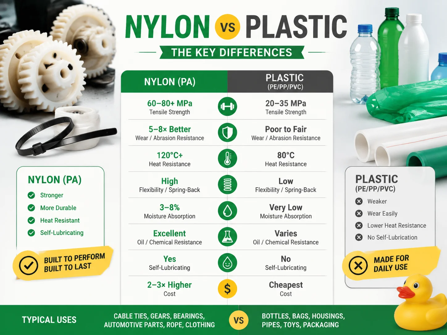 Nylon vs Plastic: The Key Differences