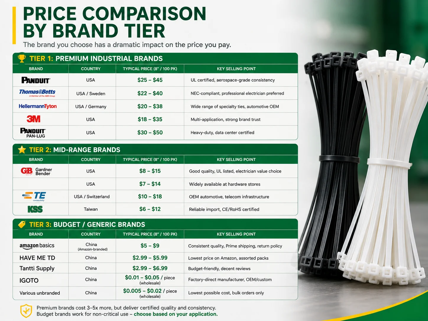 Price Comparison by Brand Tier