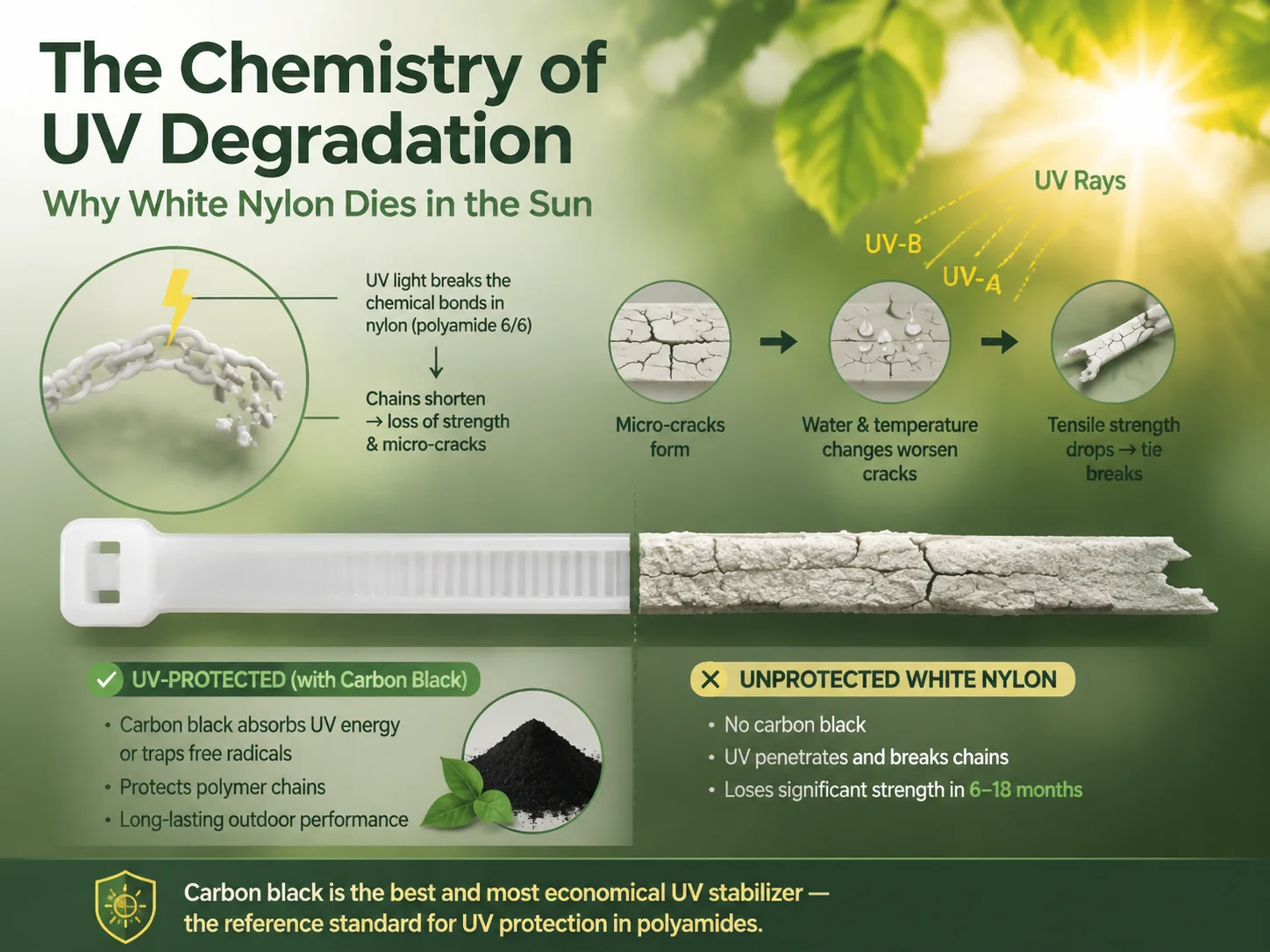 The Chemistry of UV Degradation: Why White Nylon Dies in the Sun