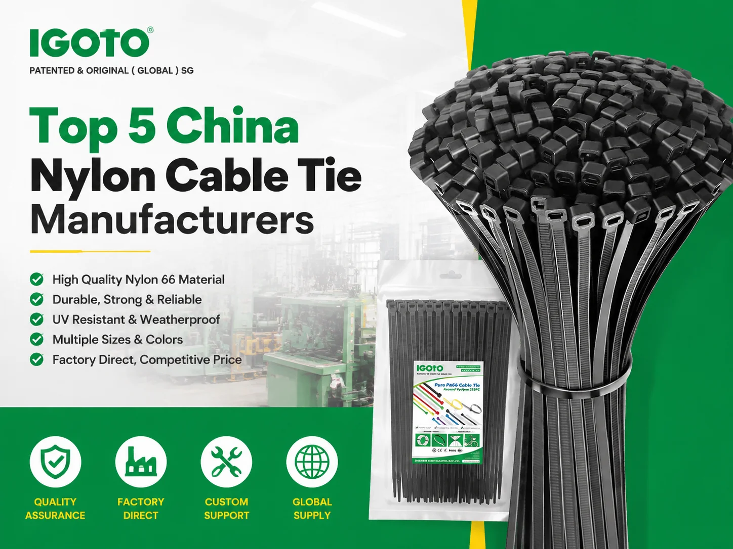 Top 5 China Nylon Cable Tie Manufacturers