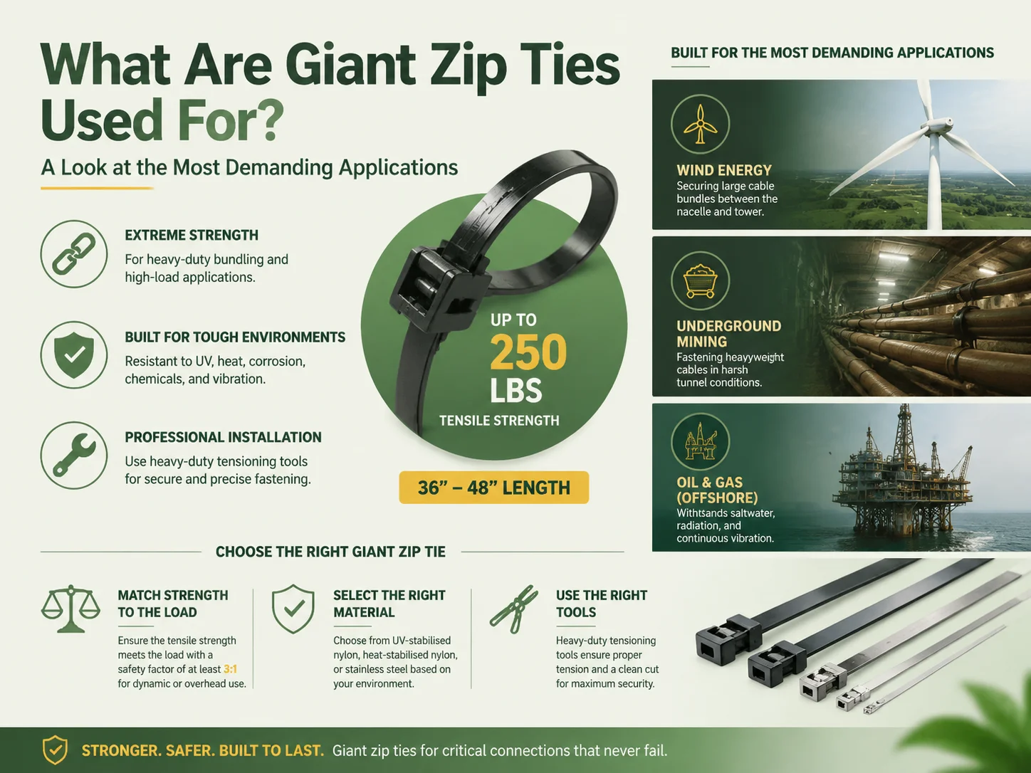 What Are Giant Zip Ties Used For A Look at the Most Demanding Applications