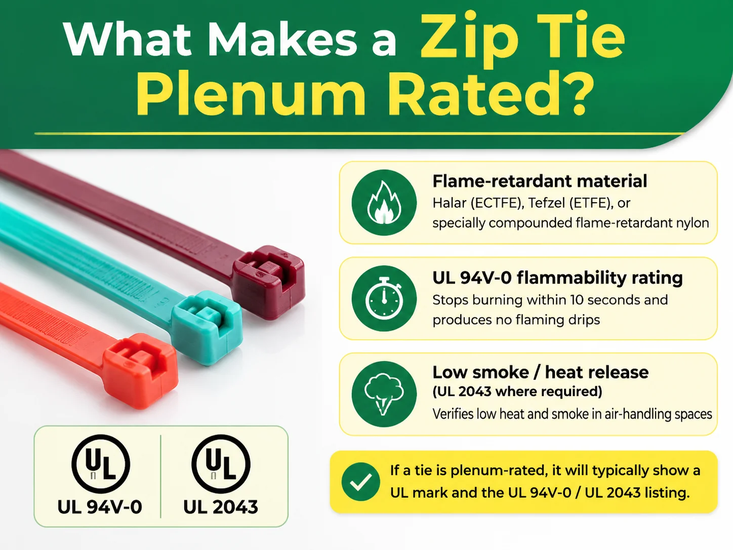 What Makes a Zip Tie Plenum Rated