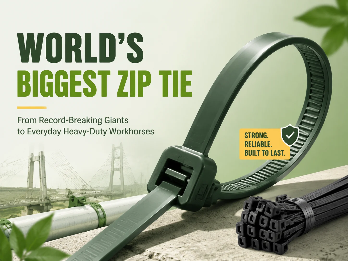 World's Biggest Zip Tie From Record-Breaking Giants to Everyday Heavy-Duty Workhorses
