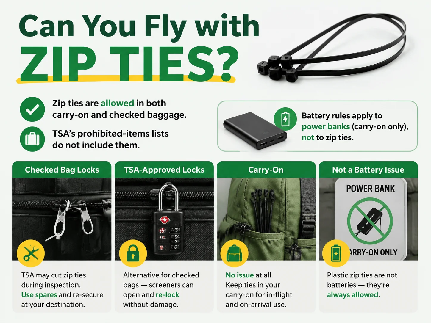 Can You Fly with Zip Ties?