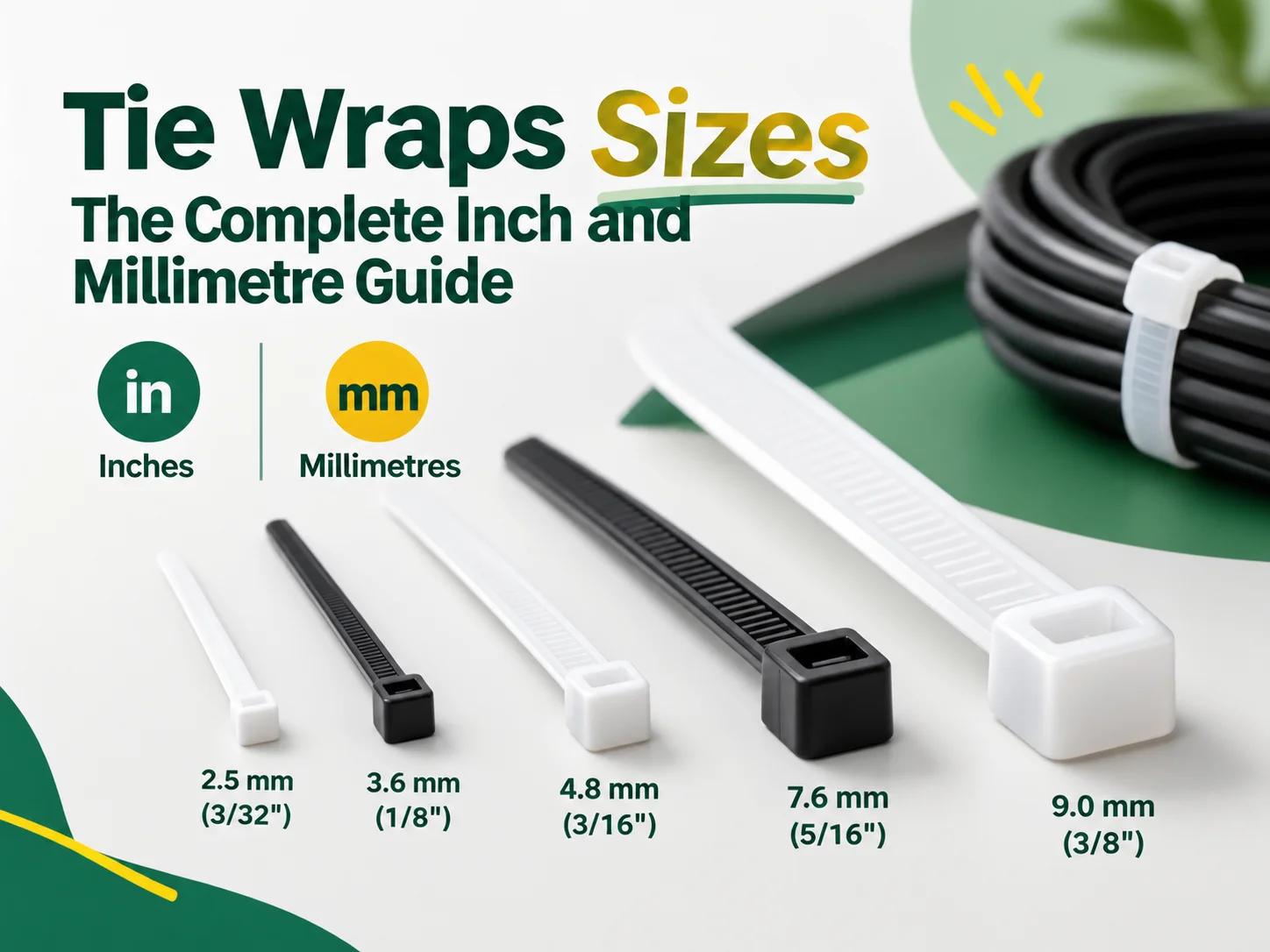 Tie Wraps Sizes