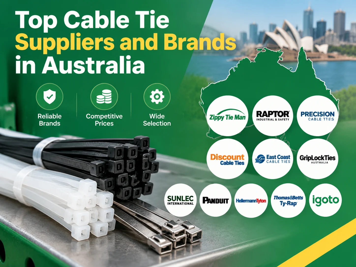 Top cable tie suppliers and brands in Australia
