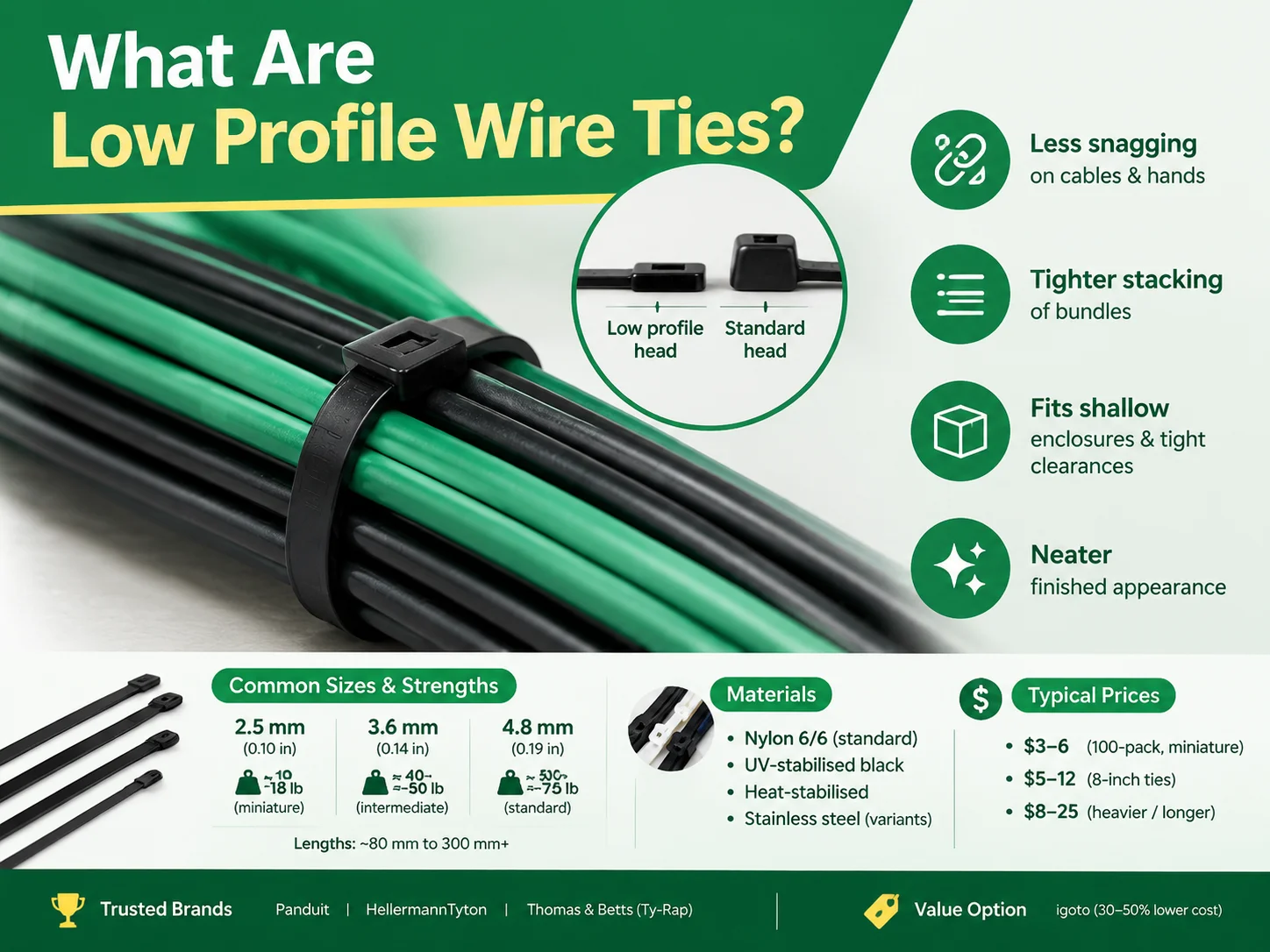 What Are Low Profile Wire Ties