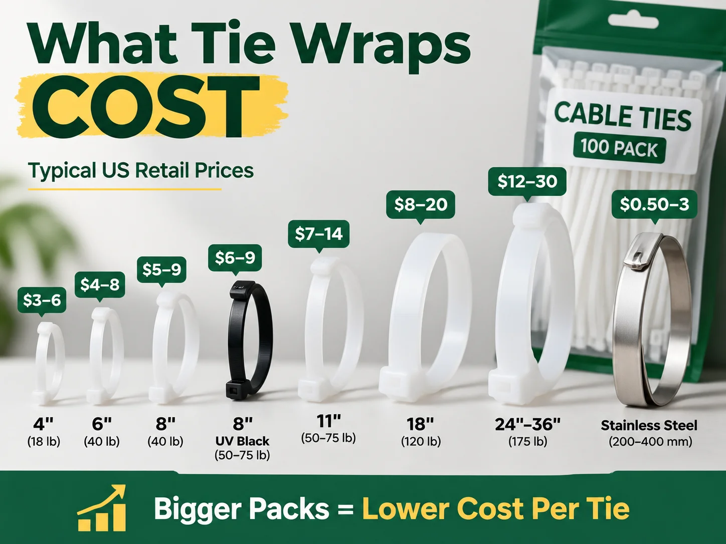 What tie wraps cost