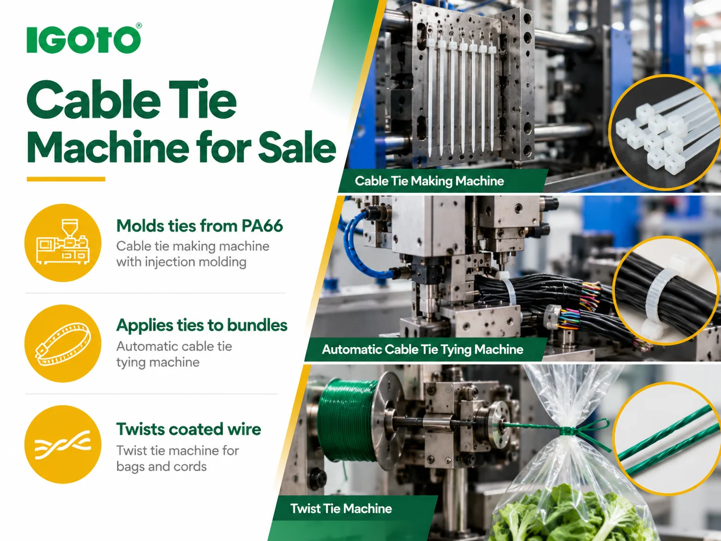 Cable Tie Making Machine vs Automatic Tying Machine