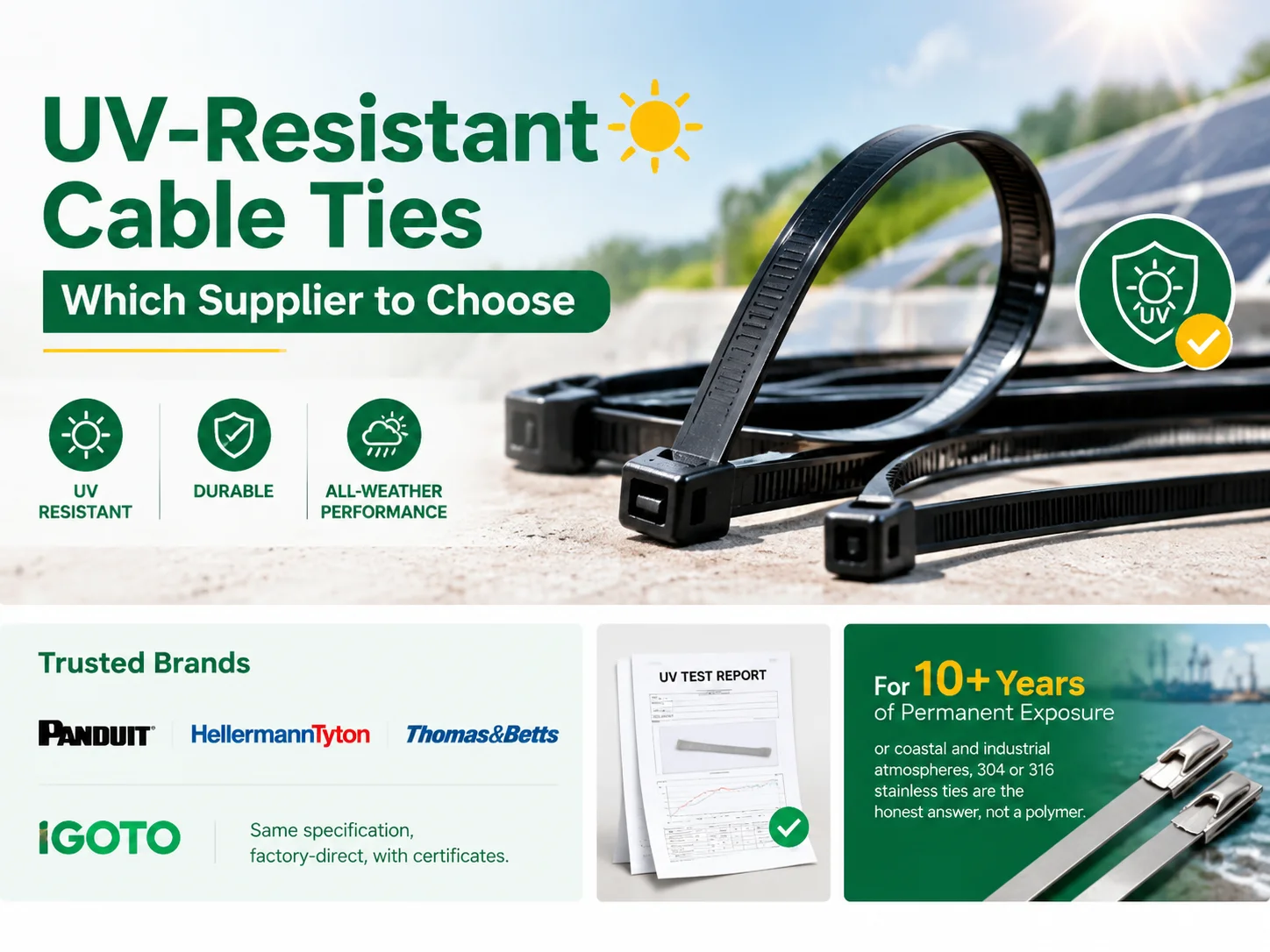 UV-Resistant Cable Ties Which Supplier to Choose